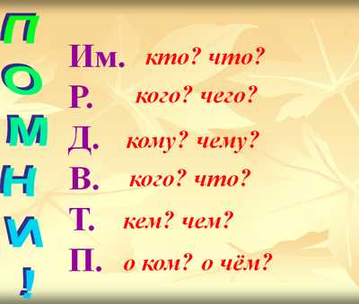 презентация по русскому языку для начальной школы, падеж имен существительных