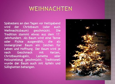 презентация по немецкому языку рождество